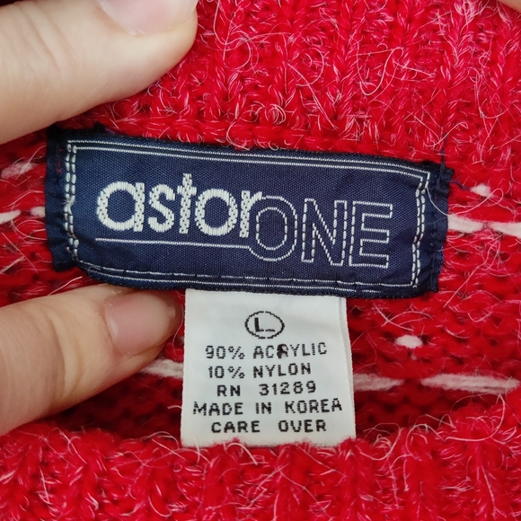 Vintage AstorOne Christmas Holiday Ski Sweater Large - Picture 4 of 6